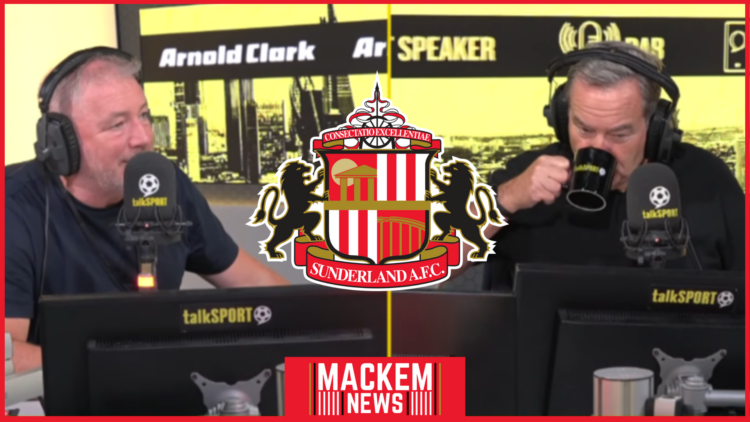 Ally McCoist, Jeff Stelling, Sunderland badge