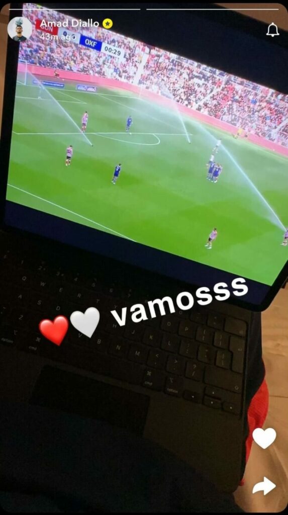 Former Sunderland loanee Amad Diallo was watching on as they defeated Oxford