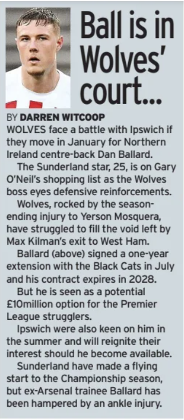 Sunderland, Sunday Mirror