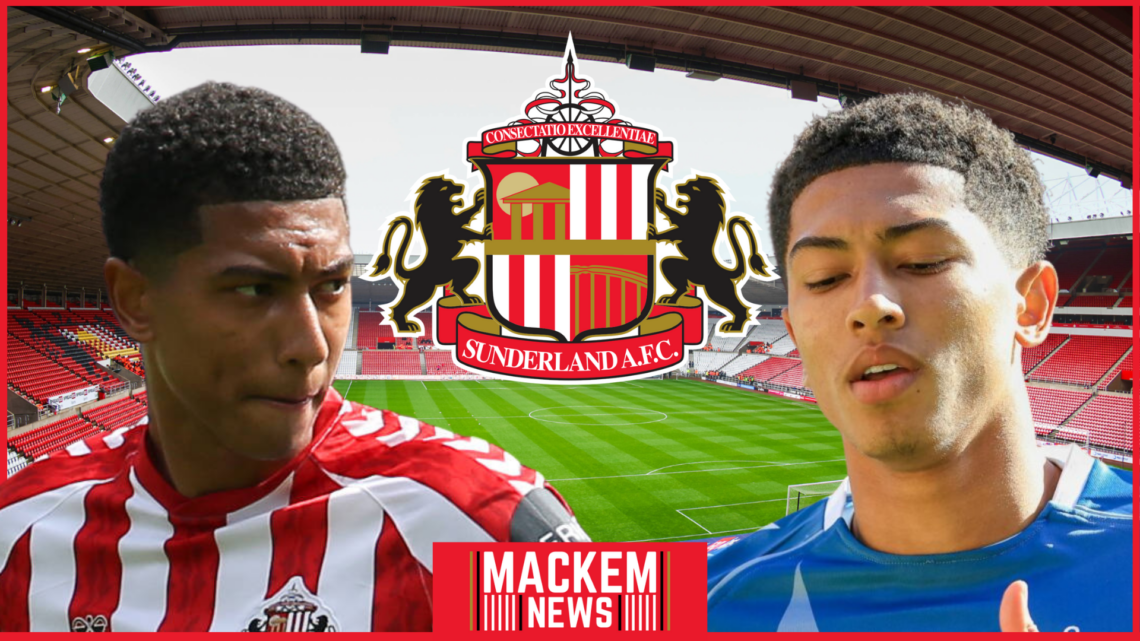 Sunderland badge, Jobe Bellingham, Stadium of Light