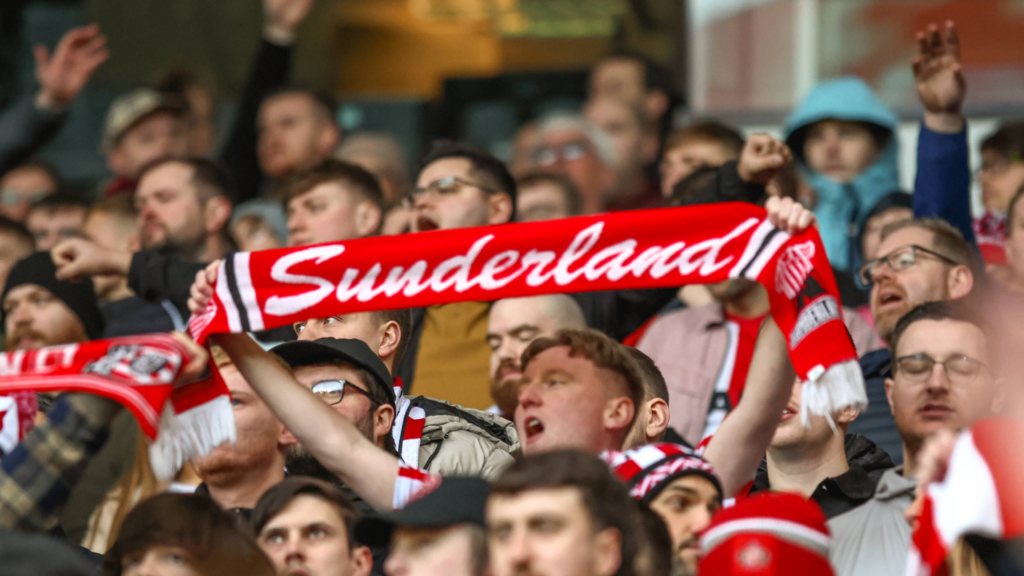Sunderland fans supporting their team