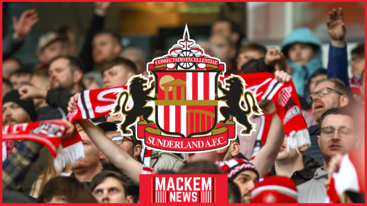 Sunderland fans and badge