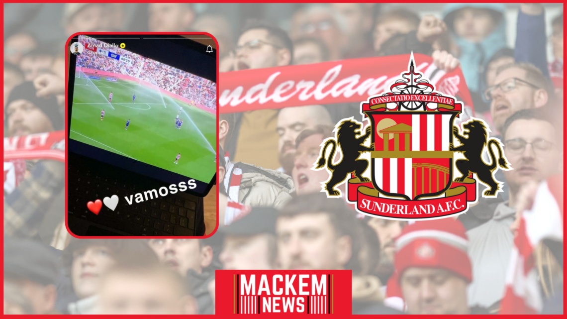 Sunderland badge, Sunderland fans, Amad Diallo