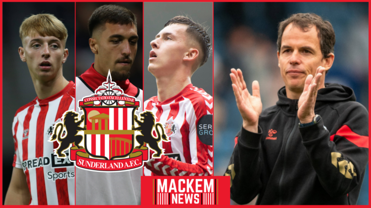 Sunderland badge, Tommy Watson, Milan Aleksic, Chris Rigg, Regis Le Bris