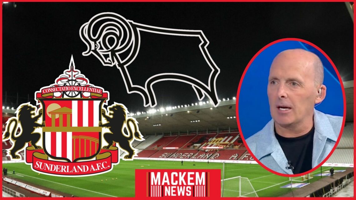 Mike Dean, Sunderland badge, Derby County badge, Stadium of Light