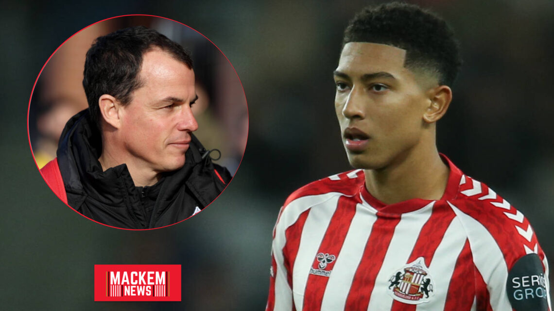 Sunderland midfielder Jobe Bellingham and Regis Le Bris