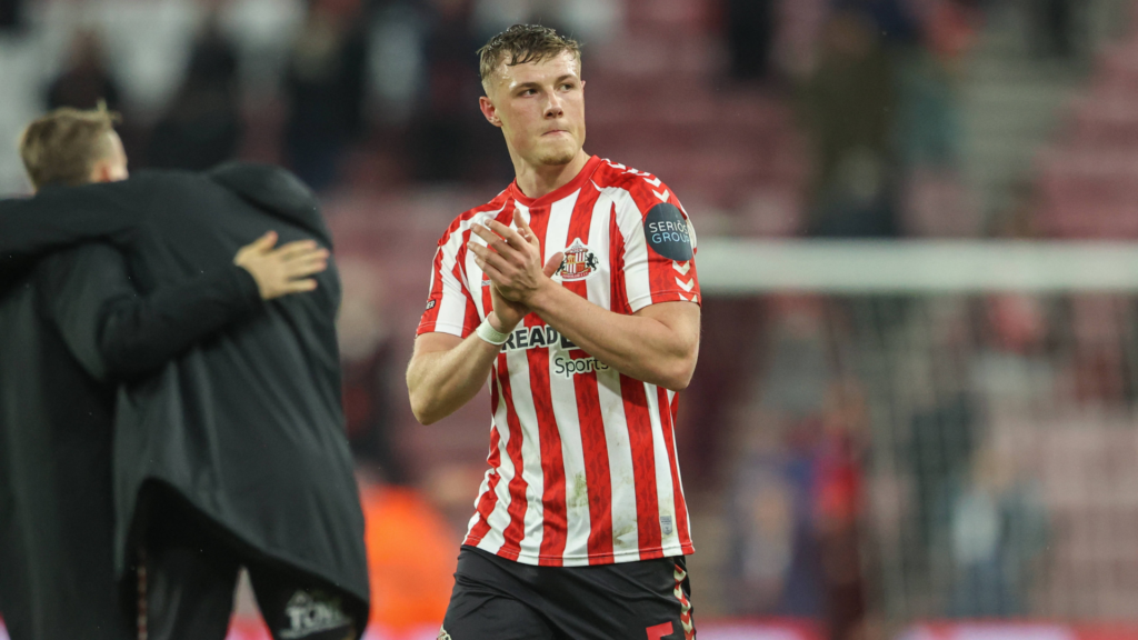 Dan Ballard applauding Sunderland fans