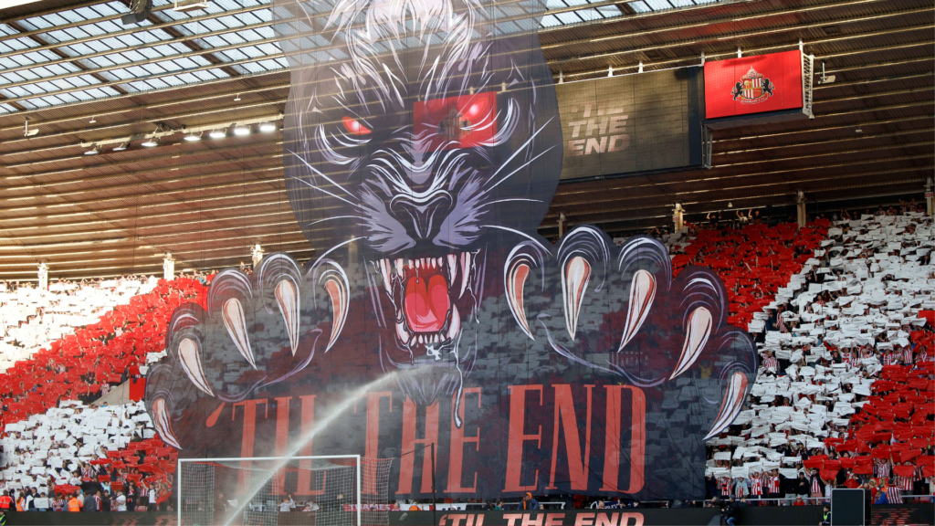 Sunderland's Black Cat tifo at Stadium of Light