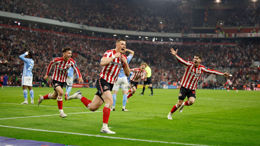 Dan Ballard scores the winner v Coventry.