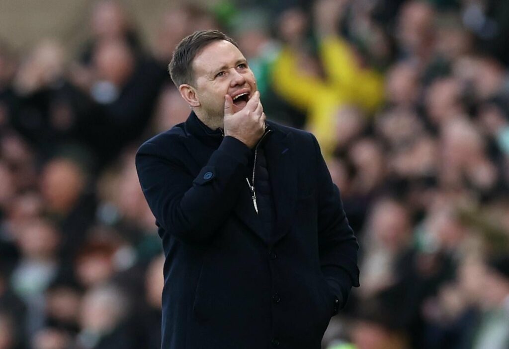 Michael Beale looking frustrated