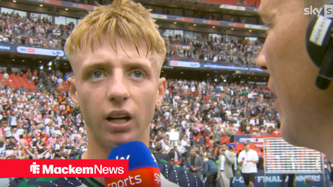 Tommy Watson reacts to play-off winner
