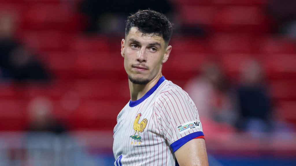 Sunderland-linked forward Matthis Abline in action for France U21.