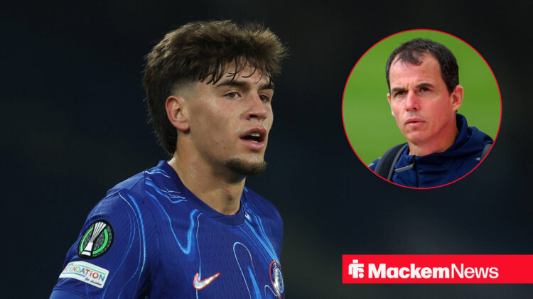 Marc Guiu at Chelsea, Regis Le Bris in frame