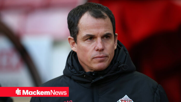 Regis Le Bris watches on at the Stadium of Light