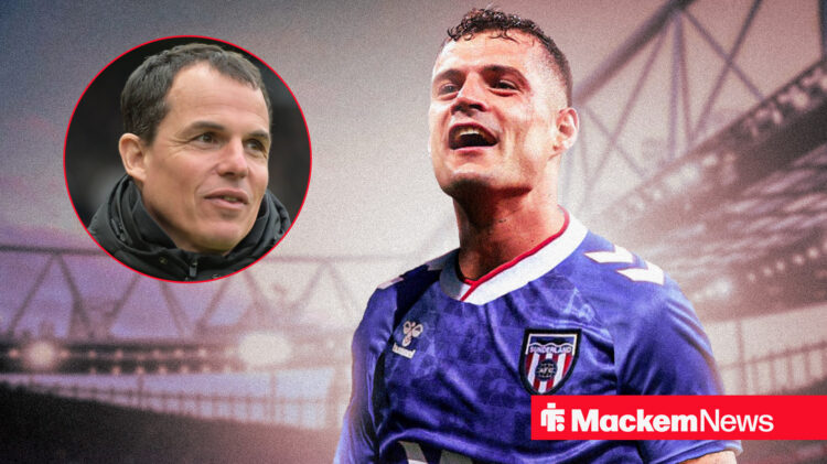 Granit Xhaka and Regis Le Bris