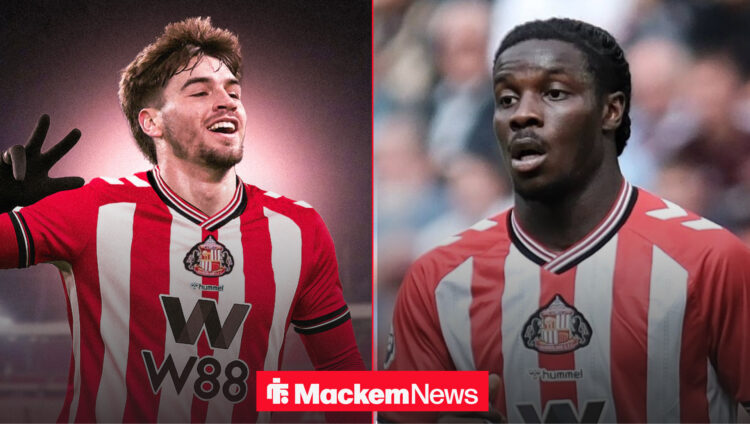 Marc Guiu and Eliezer Mayenda at Sunderland
