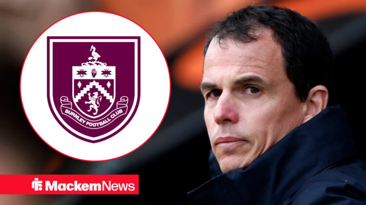 Regis Le Bris looking serious with Burnley badge