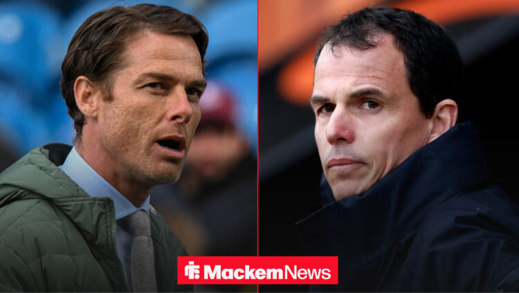Scott Parker and Regis Le Bris looking serious