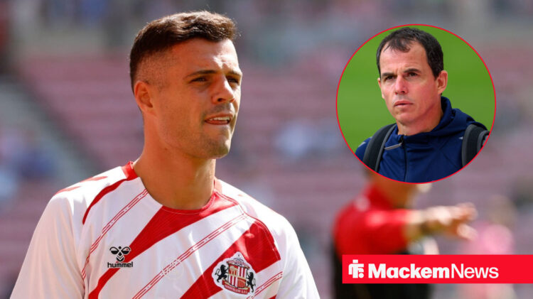 Granit Xhaka and Regis Le Bris