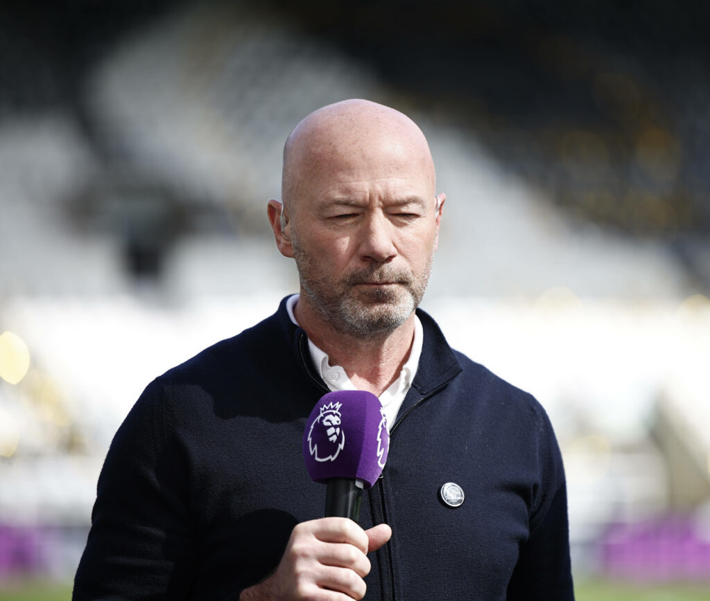 Alan Shearer on punditary duties for the Premier League