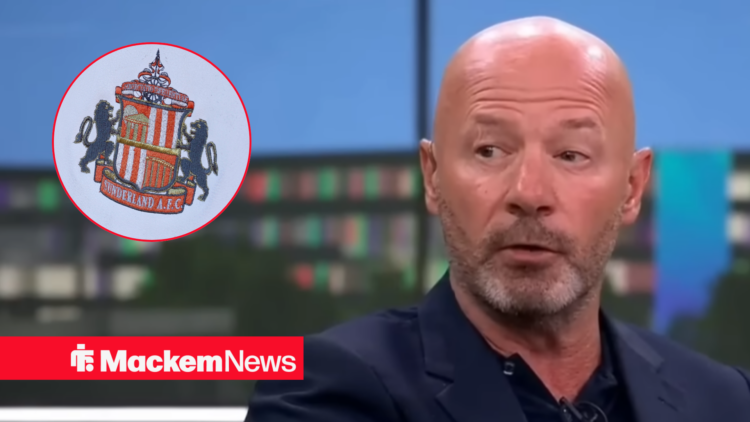 Alan Shearer shocked with Sunderland badge in frame