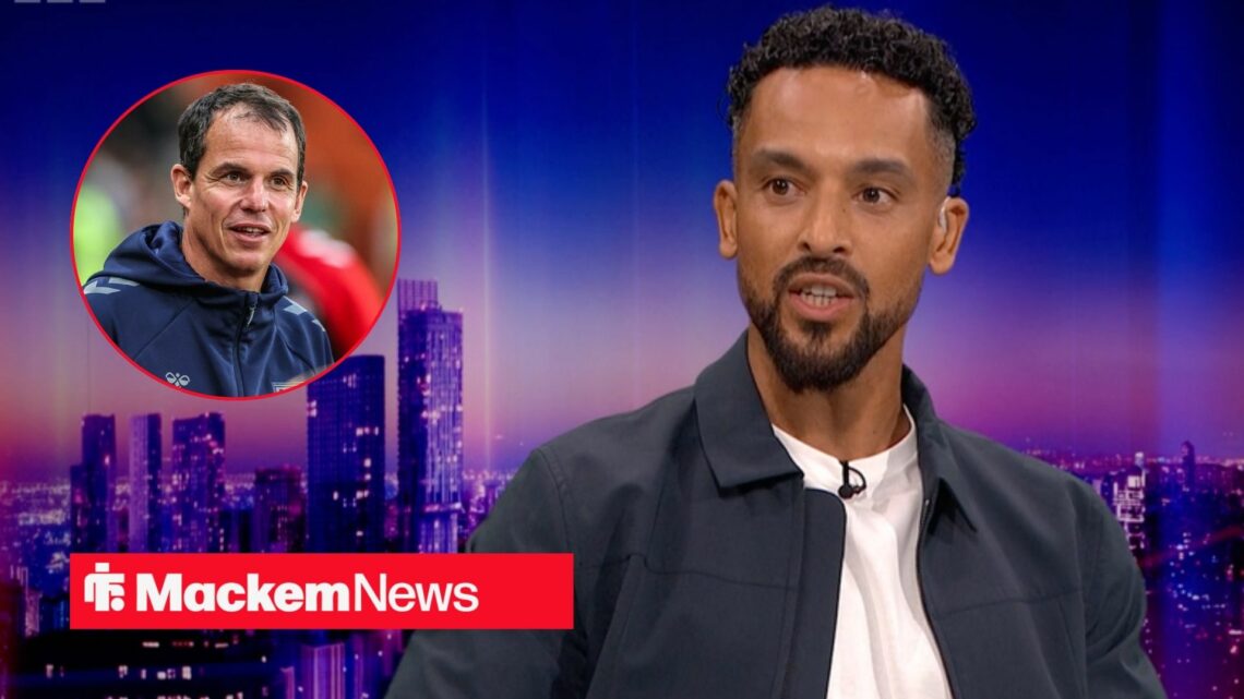 Theo Walcott alongside a circle inset of Regis Le Bris.