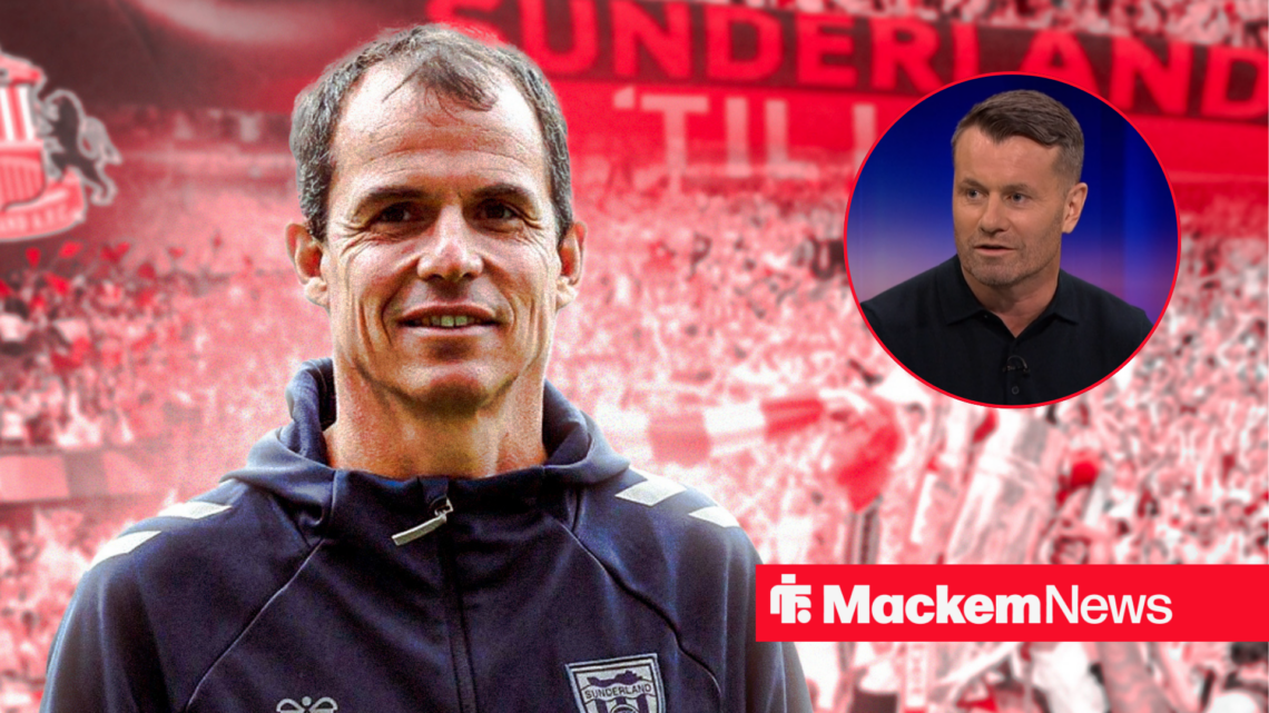 Regis Le Bris smiling with Shay Given in frame