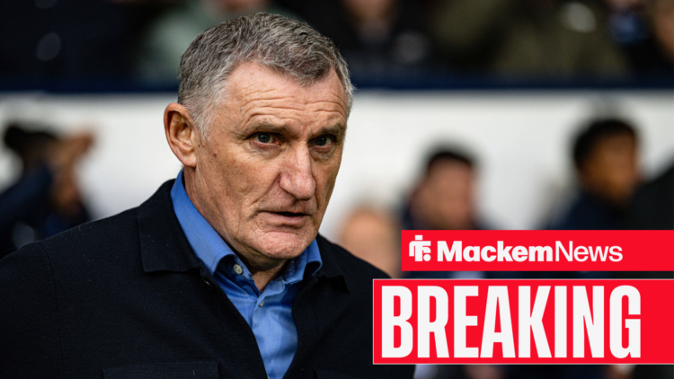 Tiny Mowbray looks concerned in the dugout