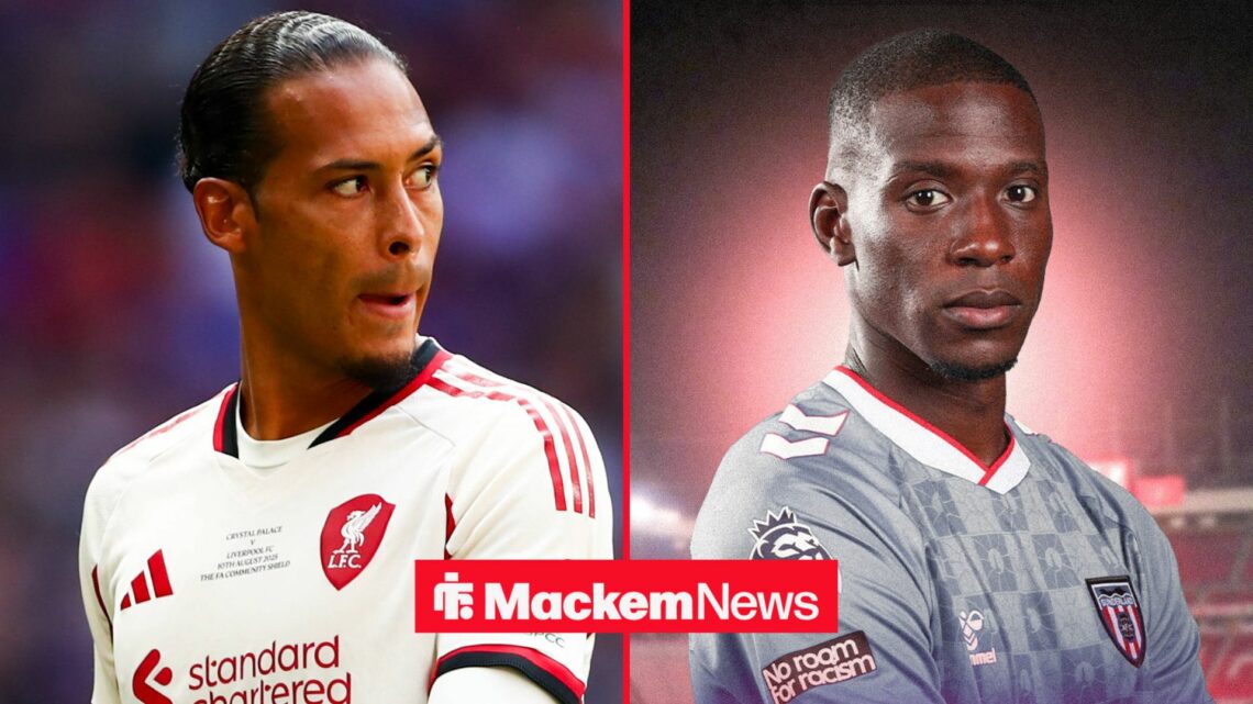 Virgin van Dijk looking stressed with Nordi Mukiele