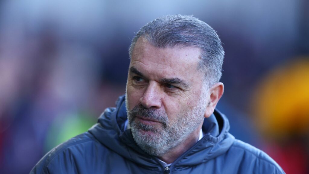 Ange Postecoglou almost smiling