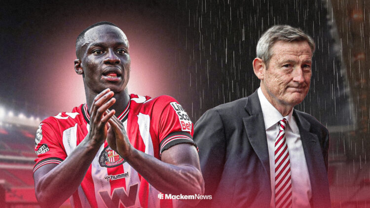 Habib Diarra applauding with Ellis Short looking sad
