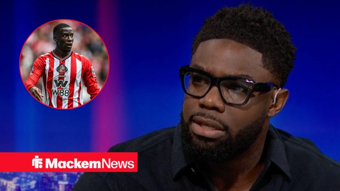 Micah Richards alongside a circle inset of Nordi Mukiele.