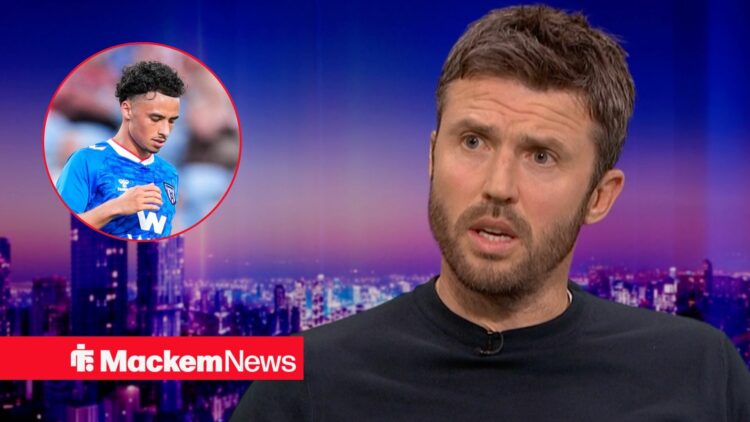 Michael Carrick alongside a circle inset of Chemsdine Talbi.