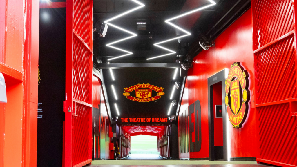 A view through the tunnel at Old Trafford