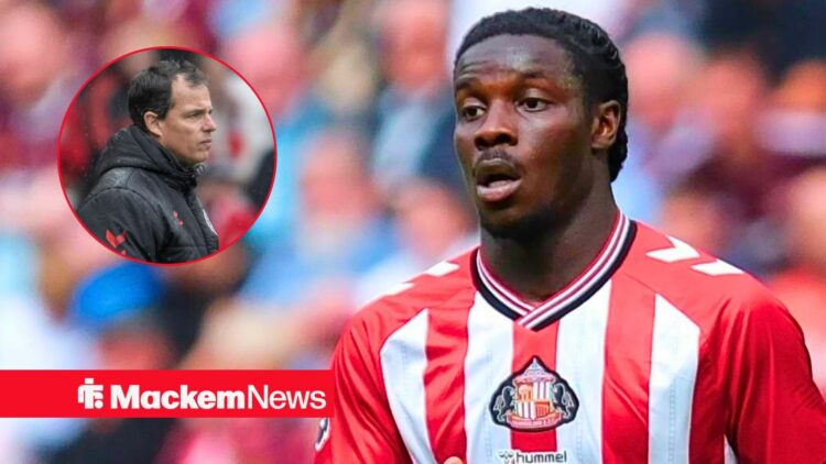 Eliezer Mayenda at Sunderland with Regis Le Bris in frame