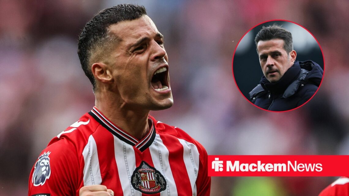 Granit Xhaka with Marco Silva in frame