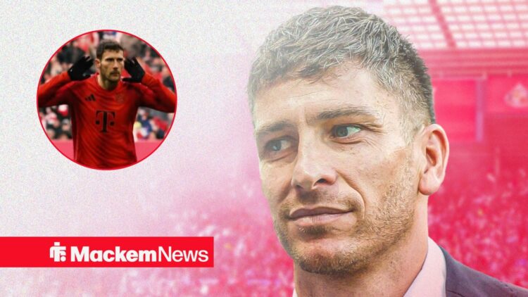 Florent Ghisolfi and Leon Goretzka in frame