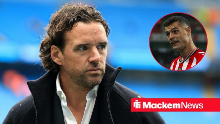 Owen Hargreaves alongside a circle inset of Granit Xhaka.