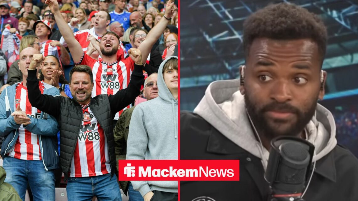 Darren Bent with Sunderland fans celebrating