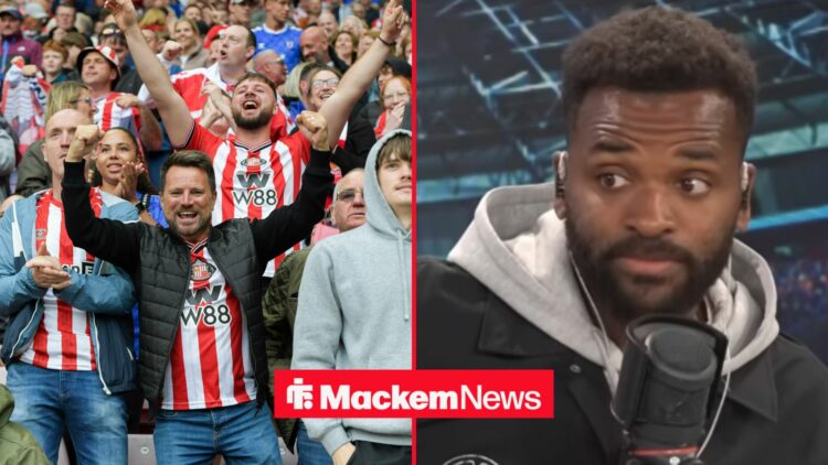 Darren Bent with Sunderland fans celebrating