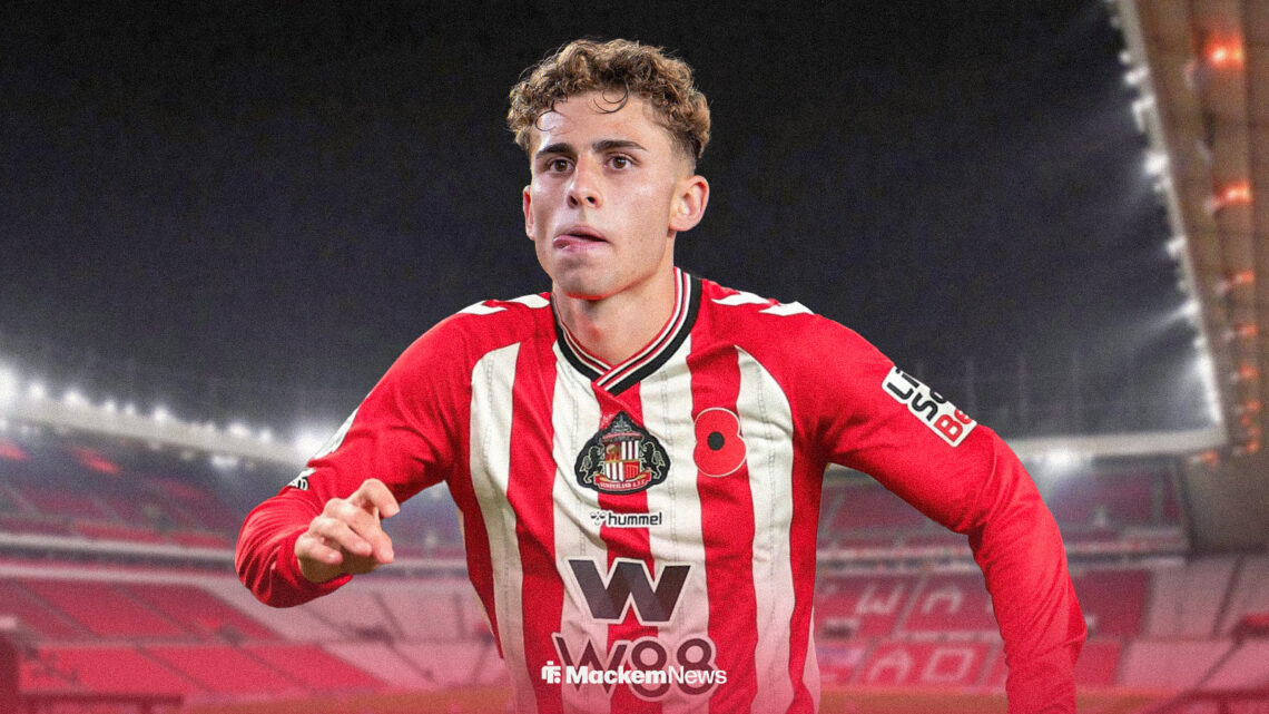 Fermin Lopez in a Sunderland shirt