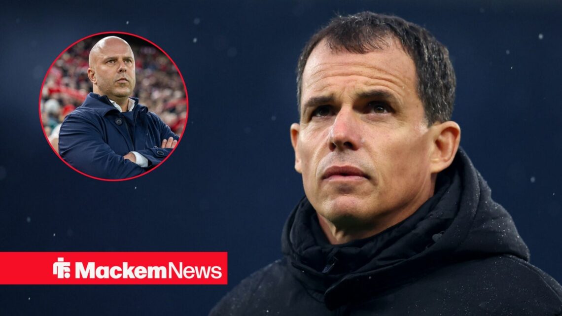 Regis Le Bris with Arne Slot in frame