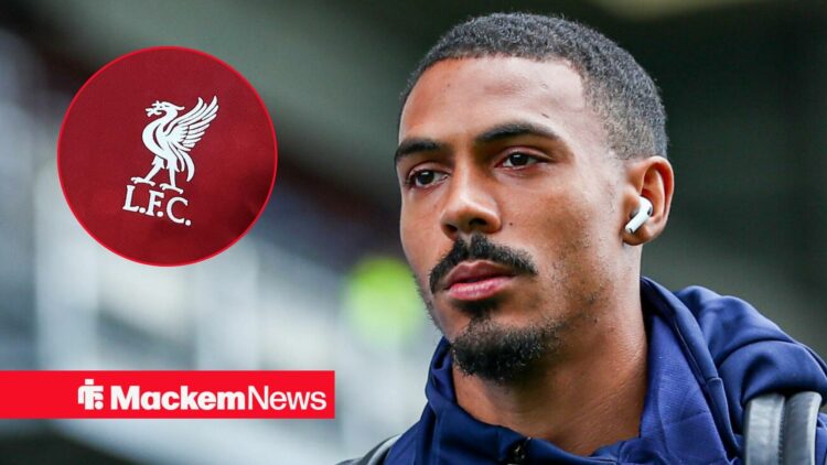 Wilson Isidor with Liverpool badge in frame