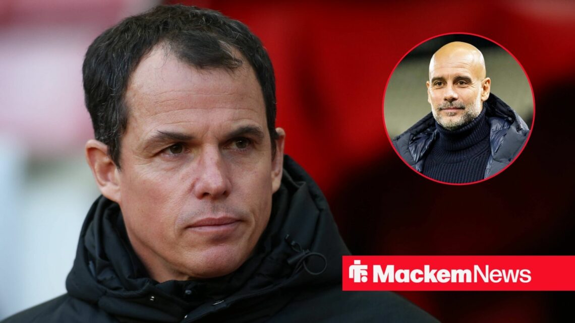 Regis Le Bris with Pep Guardiola in frame