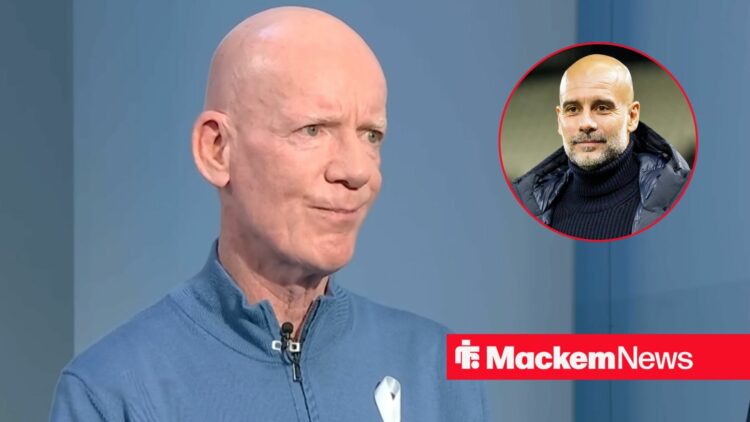 Dermot Gallagher with Pep Guardiola in frame