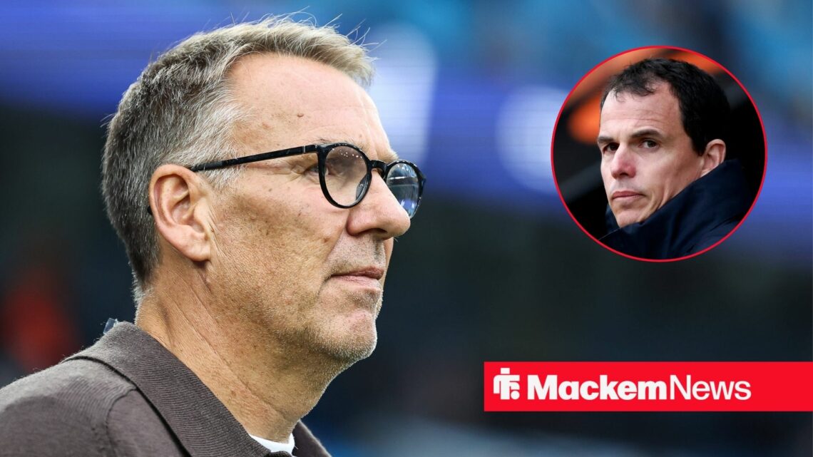 Paul Merson alongside a circle inset of Regis Le Bris.