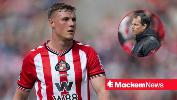 Dan Ballard with Regis Le Bris in frame