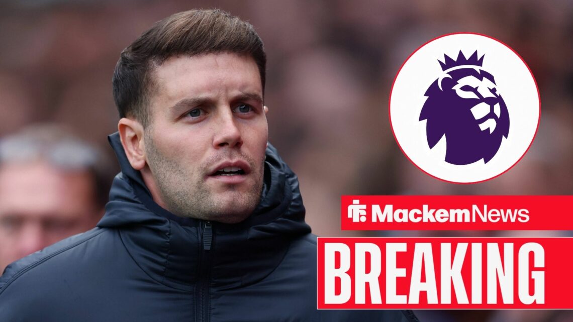 Fabian Hurzeler with Premier League logo in frame