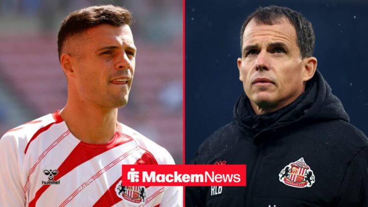 Granit Xhaka and Regis Le Bris