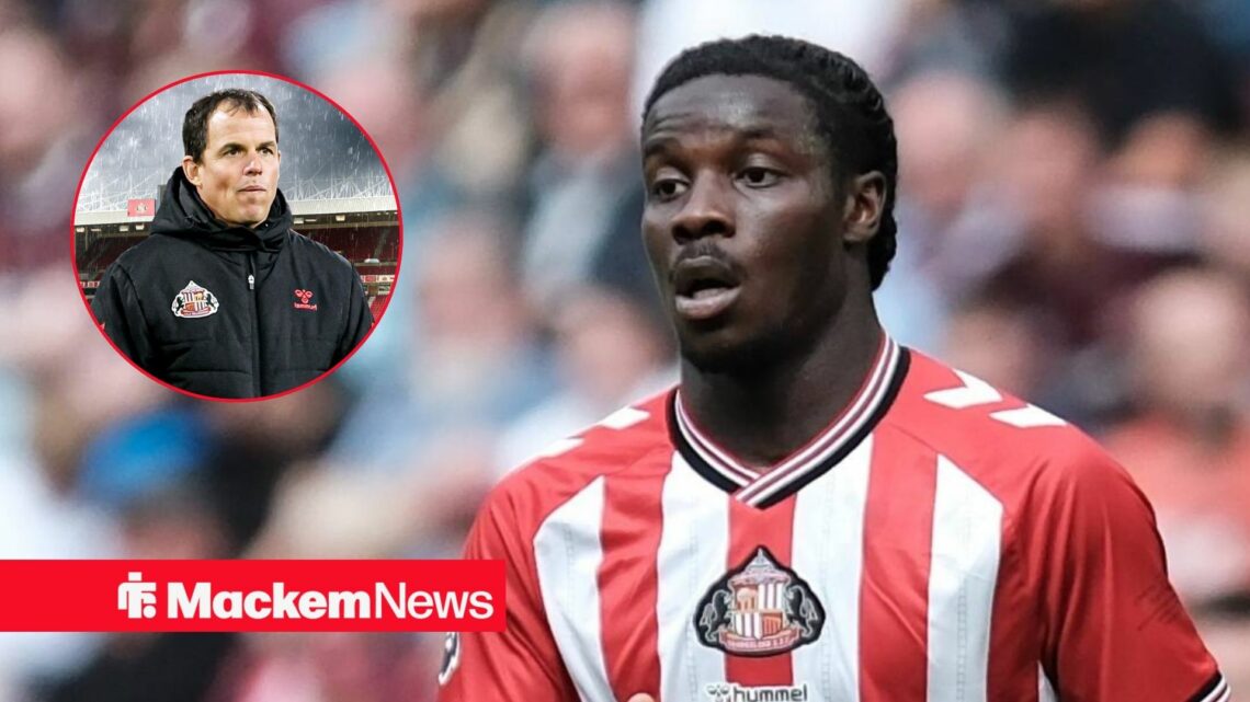 Eliezer Mayenda looking miserable, Regis Le Bris concerned in inset.